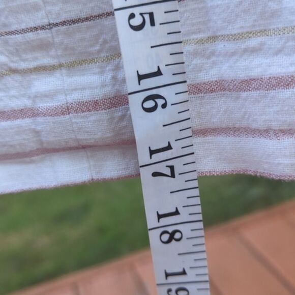 Anne Taylor Loft Women's A Line Skirt Cream Multicolor Stripes Like‎ new 4P - Picture 5 of 9